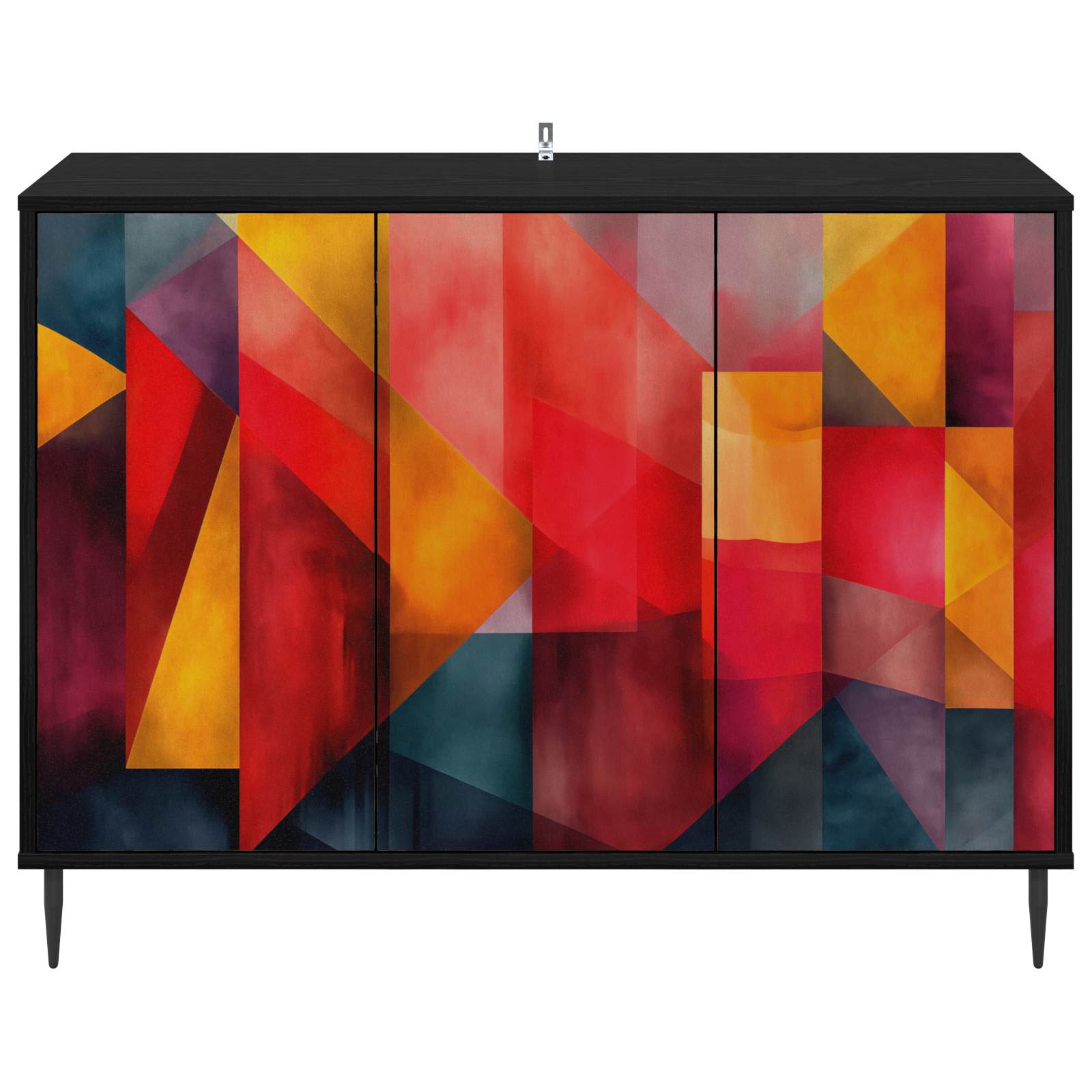 vidaXL Bufet HEESCH Czarny dąb 102 x 33 x 76 cm Drewno inżynieryjne