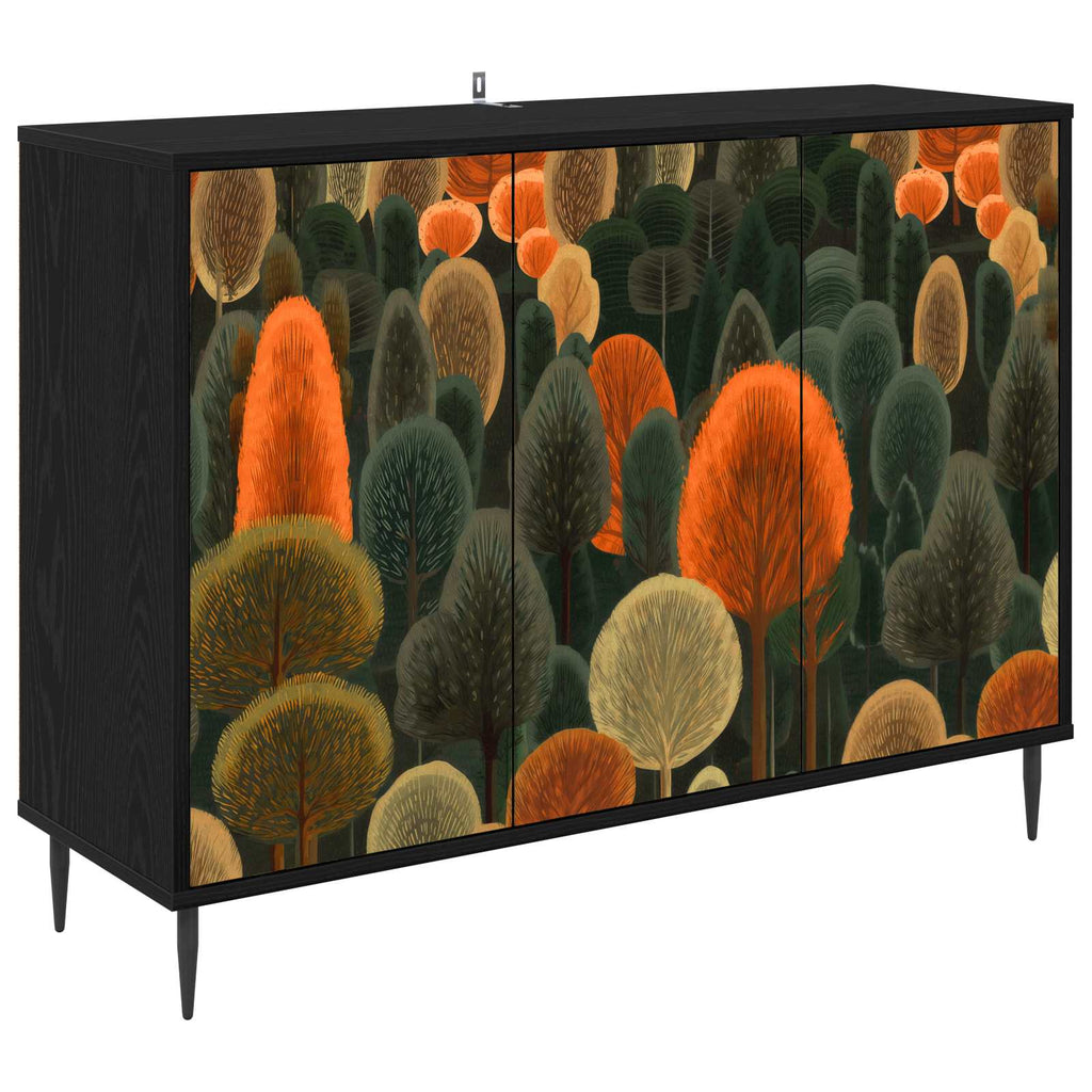 vidaXL Bufet ZAANDAM Czarny dąb 102 x 33 x 76 cm Drewno inżynieryjne