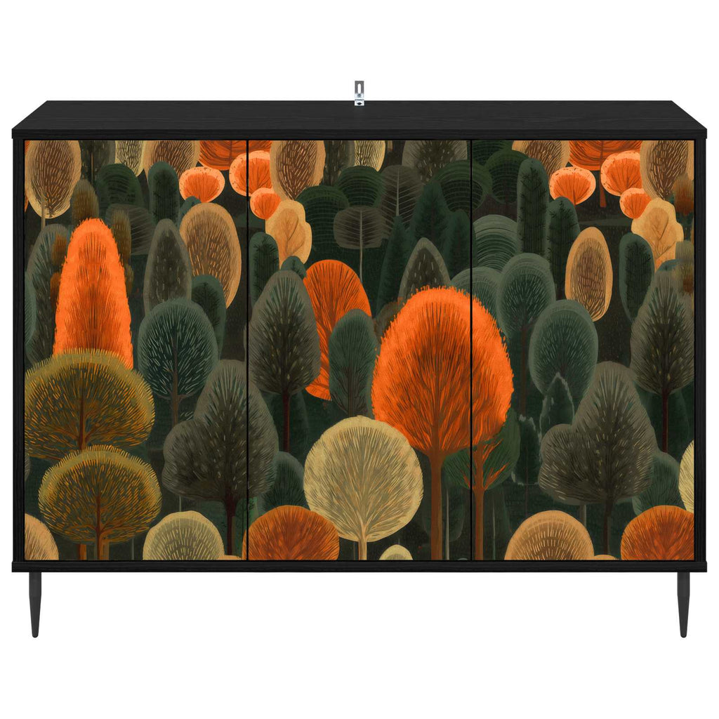 vidaXL Bufet ZAANDAM Czarny dąb 102 x 33 x 76 cm Drewno inżynieryjne