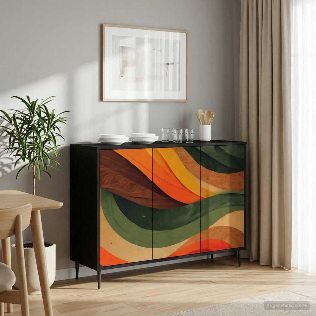 vidaXL Bufet BONN Czarny dąb 102 x 33 x 76 cm Drewno inżynieryjne