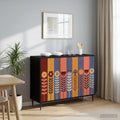 vidaXL Bufet ESSEN Czarny dąb 102 x 33 x 76 cm Drewno inżynieryjne