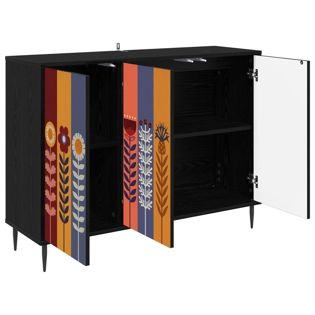 vidaXL Bufet ESSEN Czarny dąb 102 x 33 x 76 cm Drewno inżynieryjne