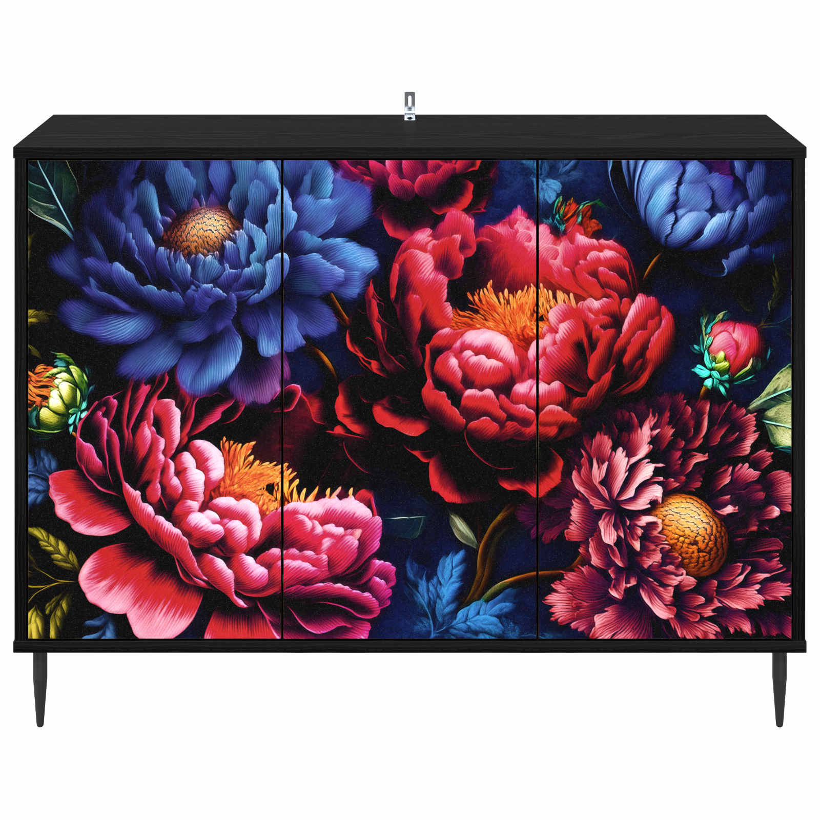 vidaXL Bufet KIEL Czarny dąb 102 x 33 x 76 cm Drewno inżynieryjne