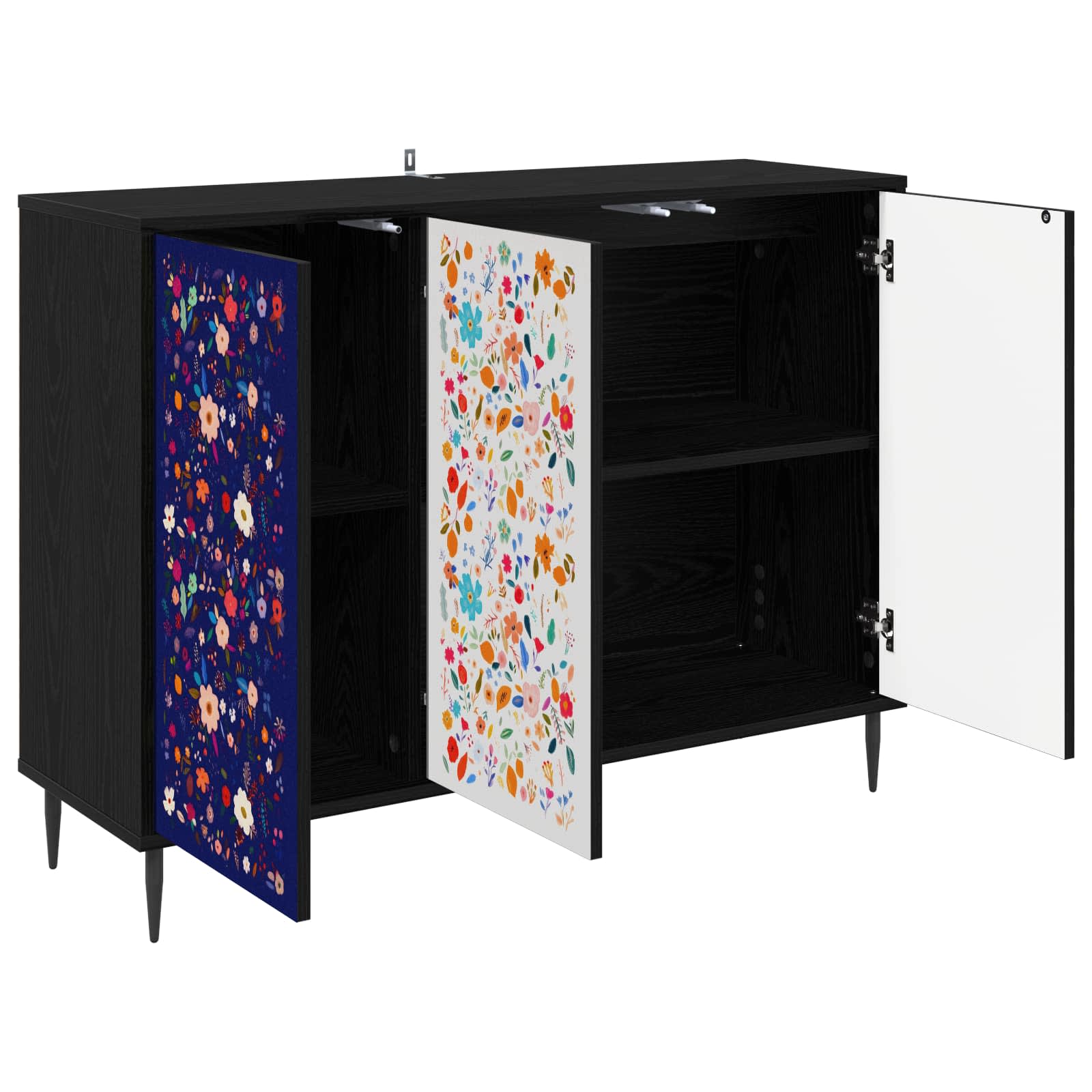 vidaXL Bufet MAINZ Czarny dąb 102 x 33 x 76 cm Drewno inżynieryjne