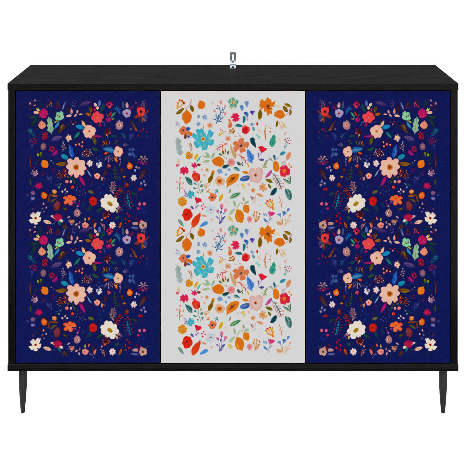 vidaXL Bufet MAINZ Czarny dąb 102 x 33 x 76 cm Drewno inżynieryjne