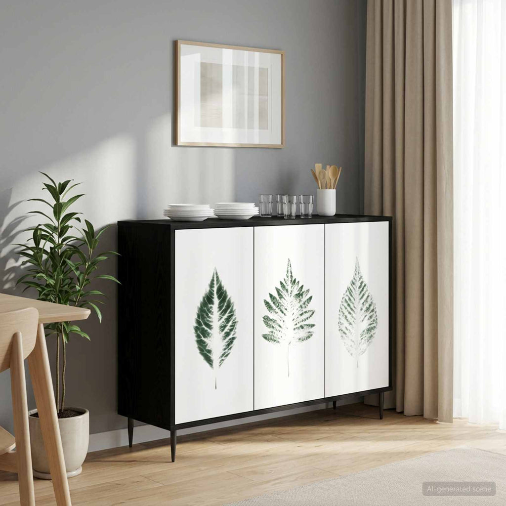 vidaXL Bufet HANAU Czarny dąb 102 x 33 x 76 cm Drewno inżynieryjne