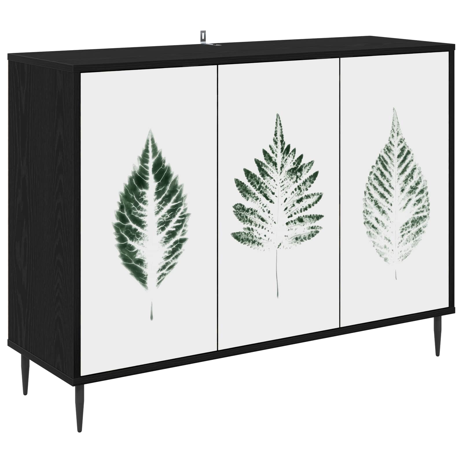 vidaXL Bufet HANAU Czarny dąb 102 x 33 x 76 cm Drewno inżynieryjne