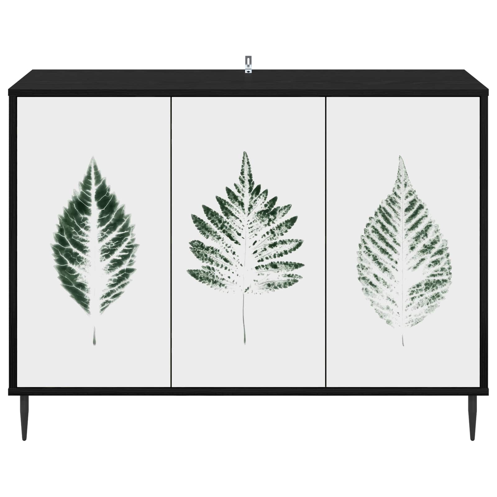 vidaXL Bufet HANAU Czarny dąb 102 x 33 x 76 cm Drewno inżynieryjne