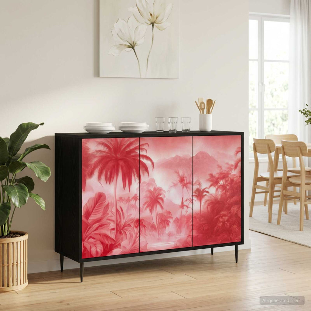 vidaXL Bufet AACHEN Czarny dąb 102 x 33 x 76 cm Drewno inżynieryjne