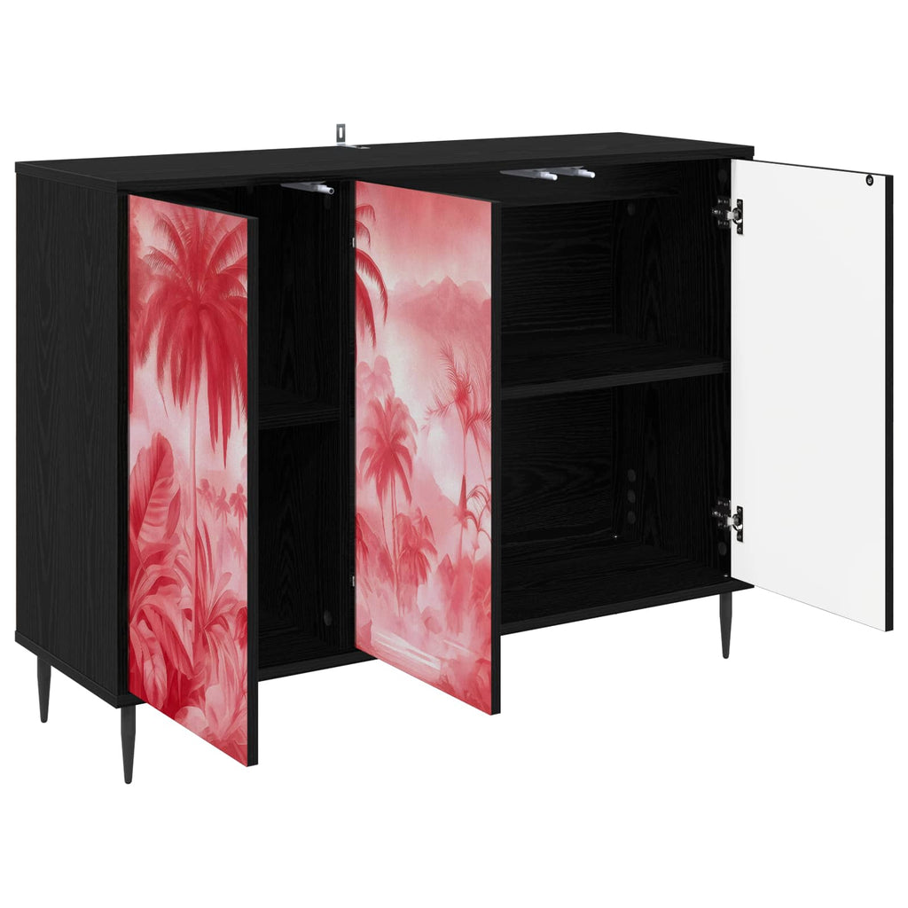 vidaXL Bufet AACHEN Czarny dąb 102 x 33 x 76 cm Drewno inżynieryjne