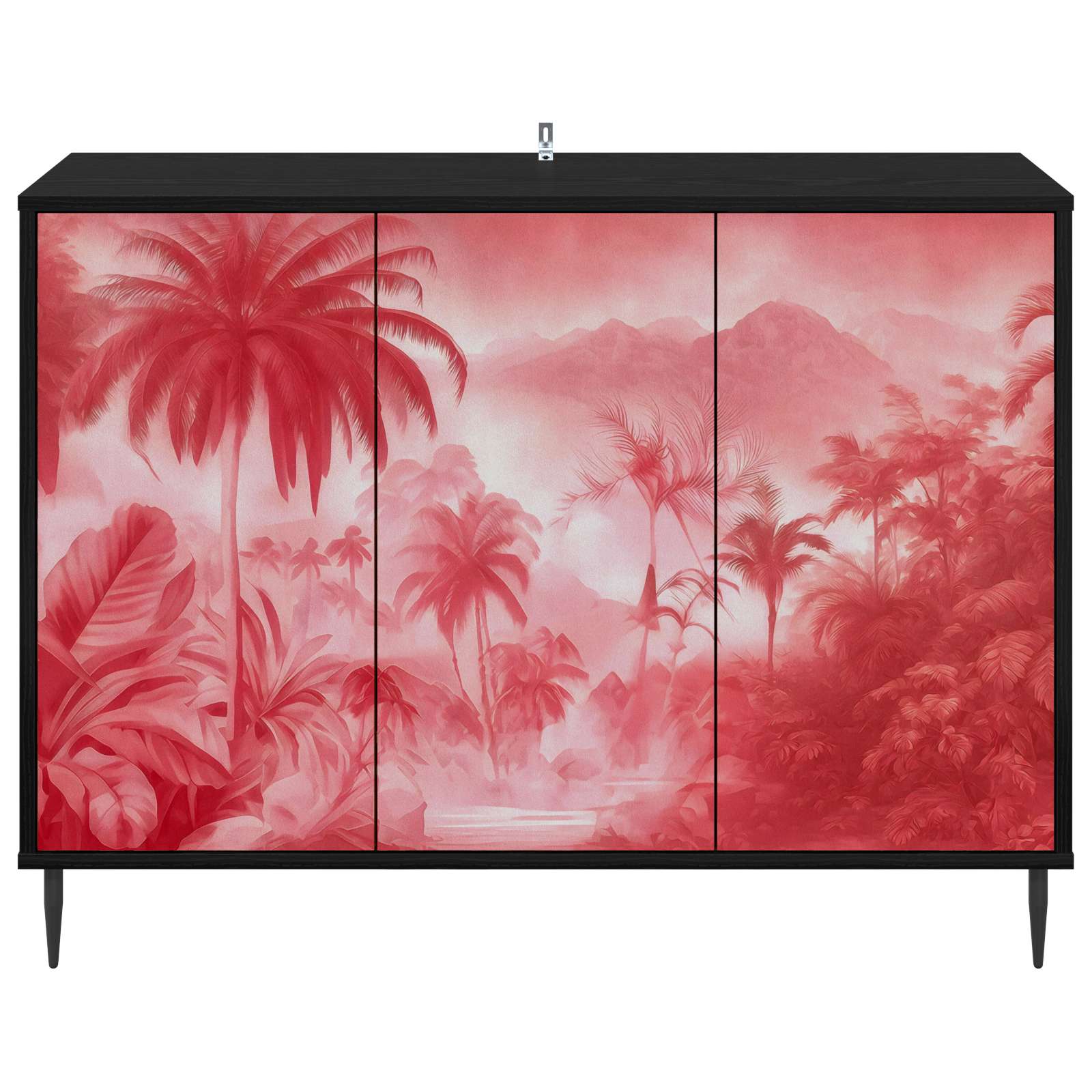vidaXL Bufet AACHEN Czarny dąb 102 x 33 x 76 cm Drewno inżynieryjne