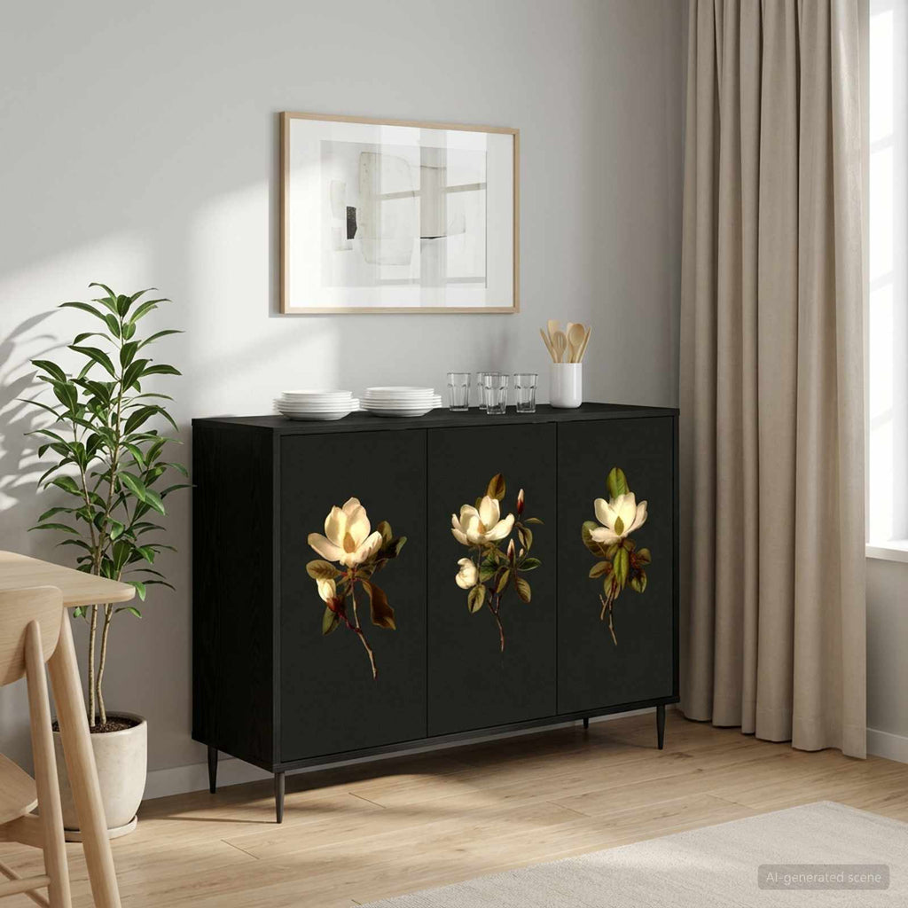 vidaXL Bufet BREMEN Czarny dąb 102 x 33 x 76 cm Drewno inżynieryjne