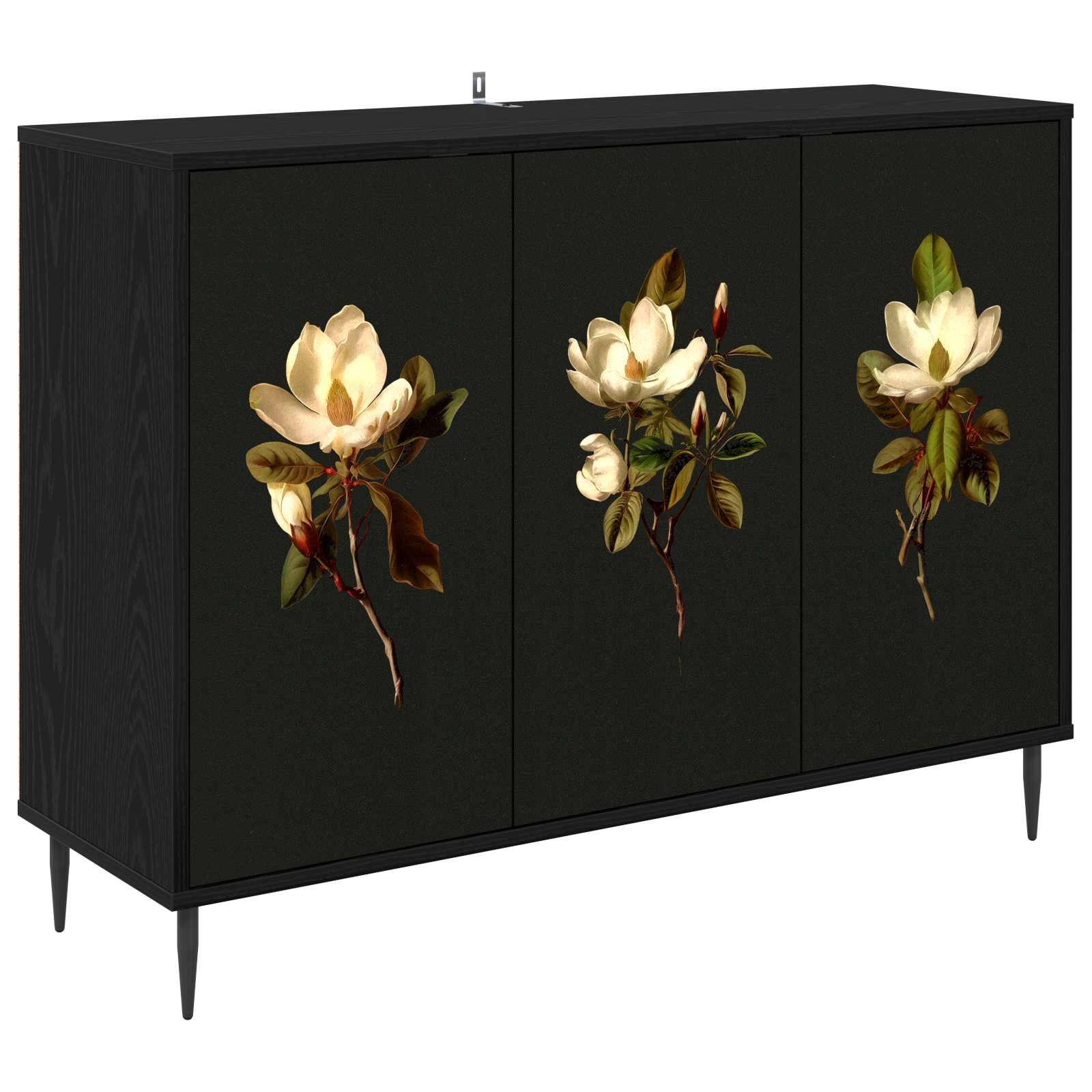 vidaXL Bufet BREMEN Czarny dąb 102 x 33 x 76 cm Drewno inżynieryjne