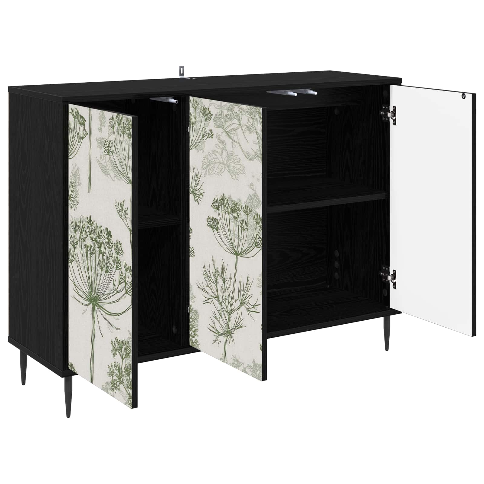 vidaXL Bufet GOTHA Czarny dąb 102 x 33 x 76 cm Drewno inżynieryjne