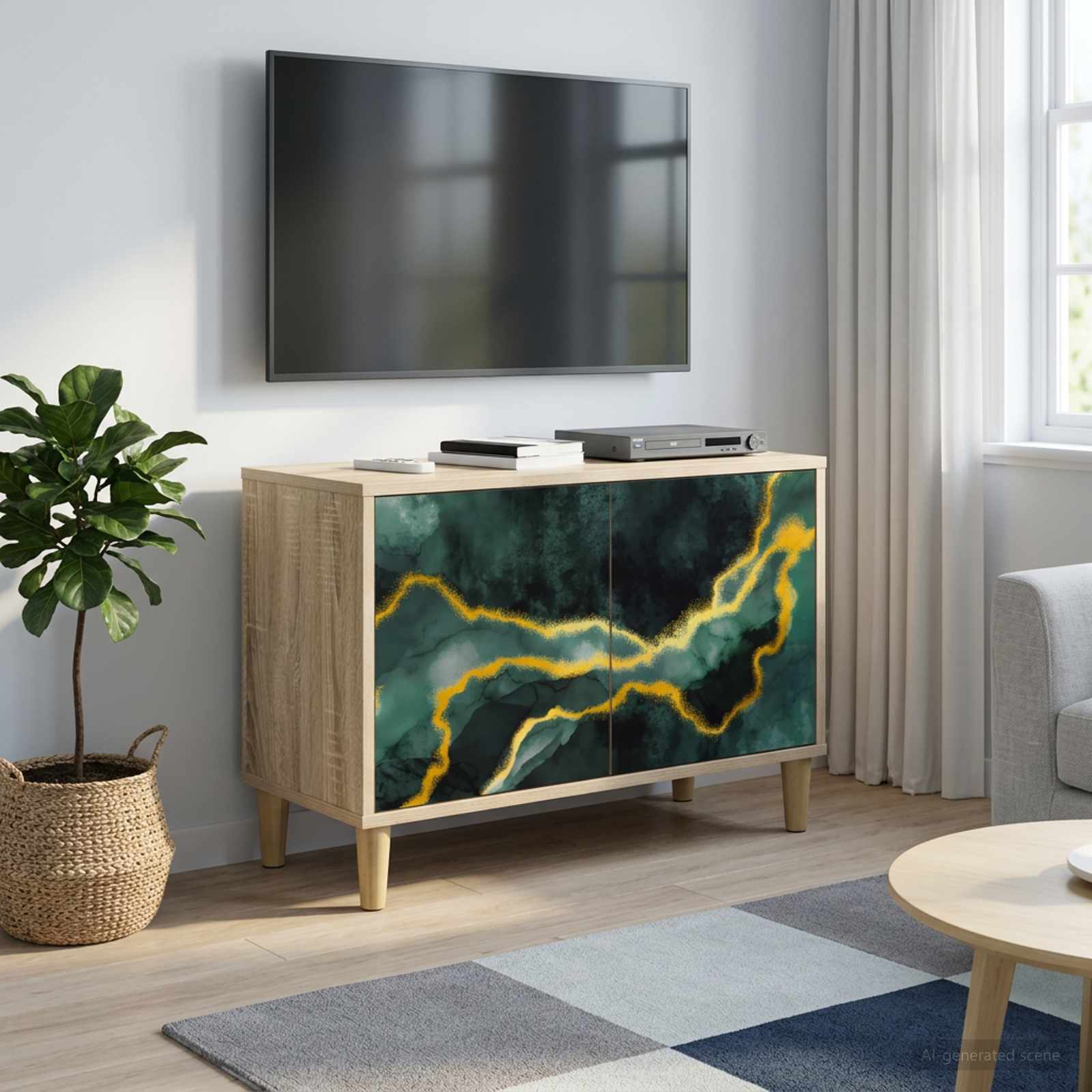 vidaXL Szafka pod telewizor WIJHE 69 x 33 x 50 cm Sonoma