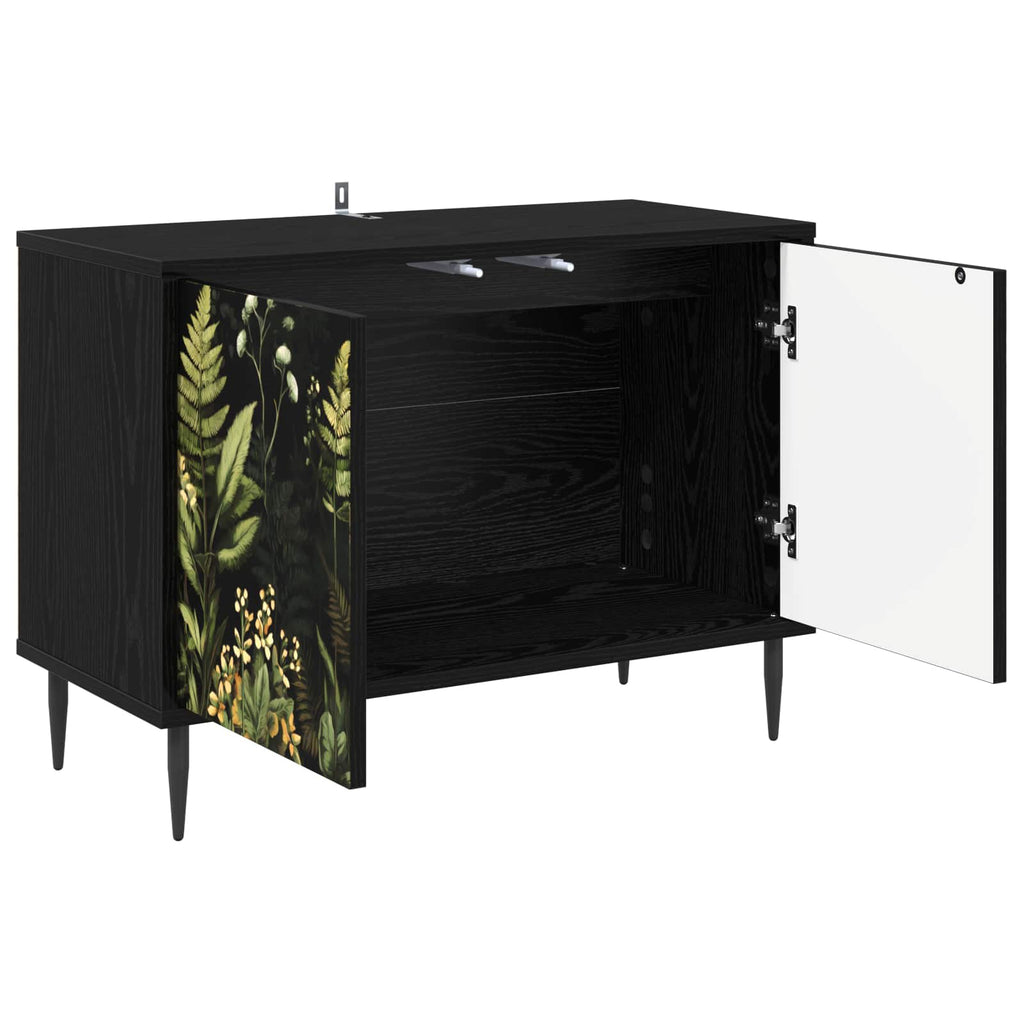 vidaXL Szafka pod telewizor RHENEN 69 x 33 x 50,5 cm Czarny dąb