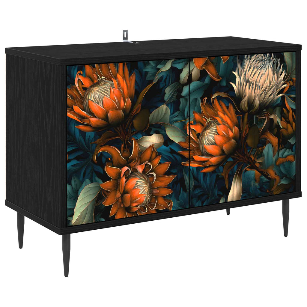 vidaXL Szafka pod telewizor LOCHEM 69 x 33 x 50,5 cm Czarny dąb