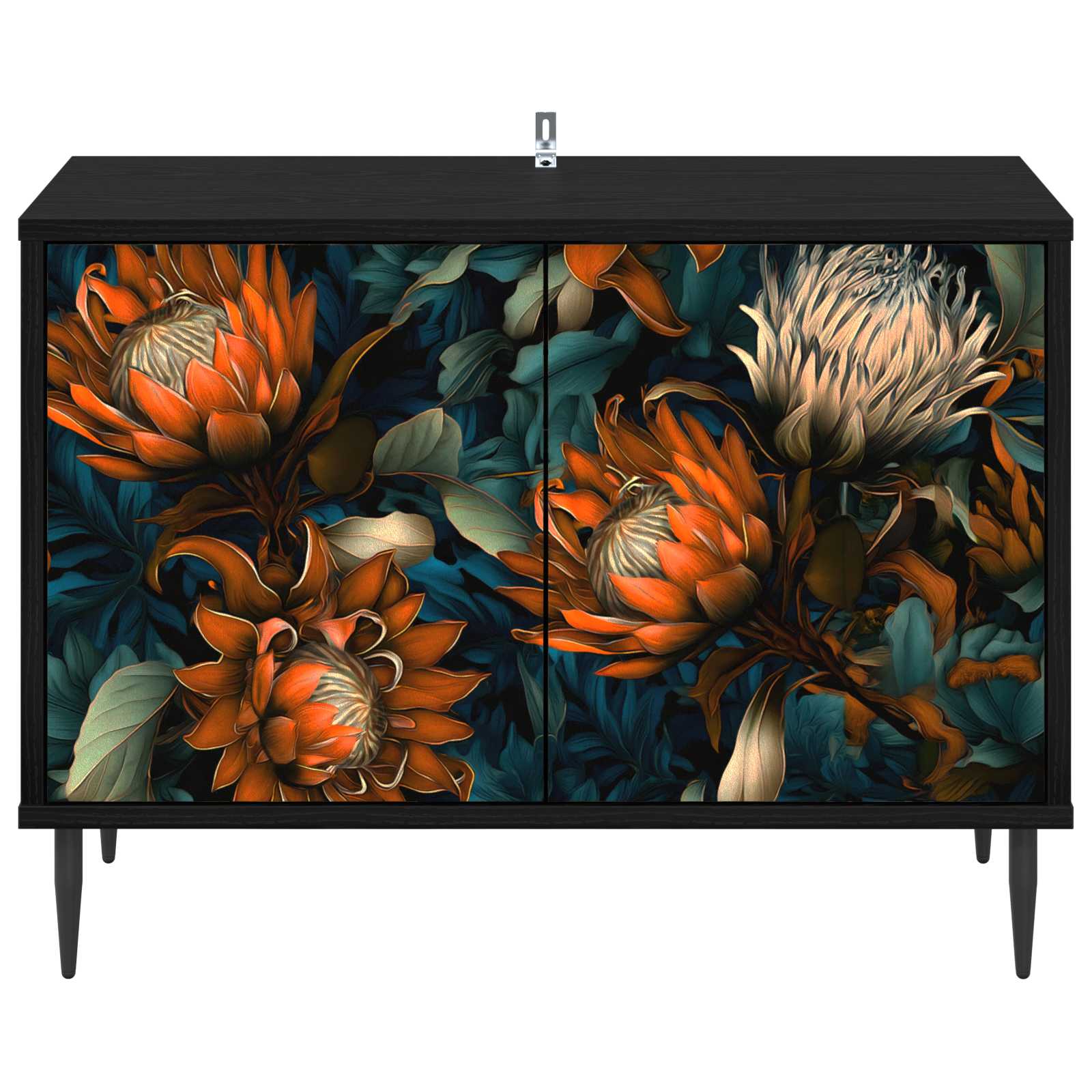vidaXL Szafka pod telewizor LOCHEM 69 x 33 x 50,5 cm Czarny dąb
