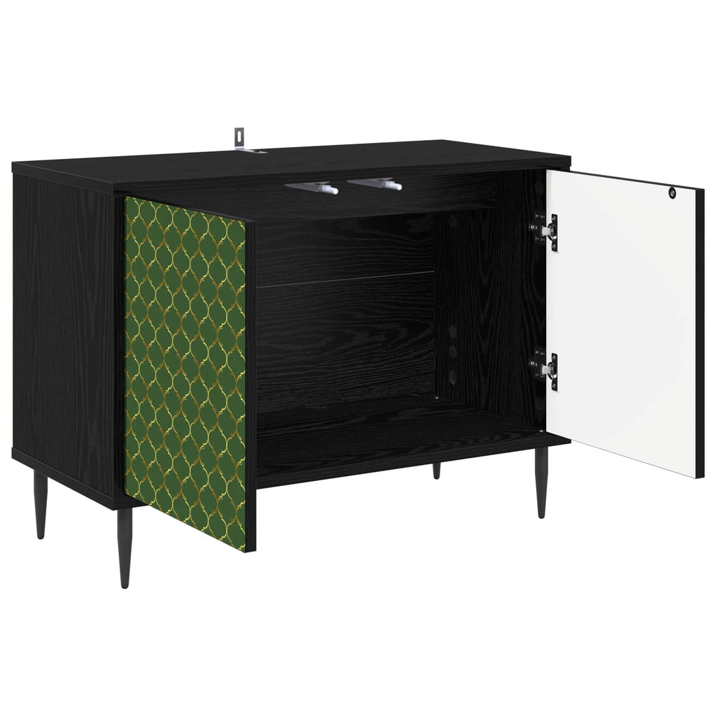 vidaXL Szafka pod telewizor GELEEN 69 x 33 x 50,5 cm Czarny dąb