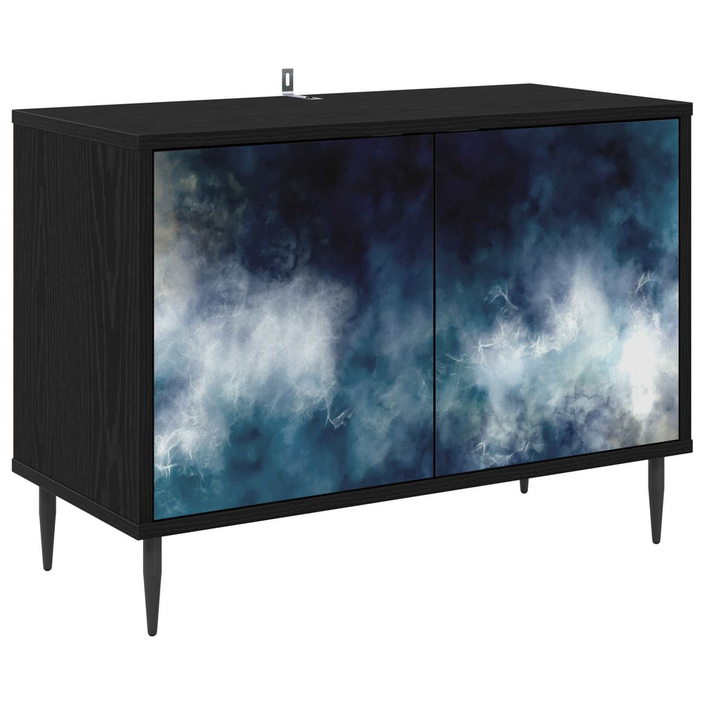 vidaXL Szafka pod telewizor RAALTE 69 x 33 x 50,5 cm Czarny dąb