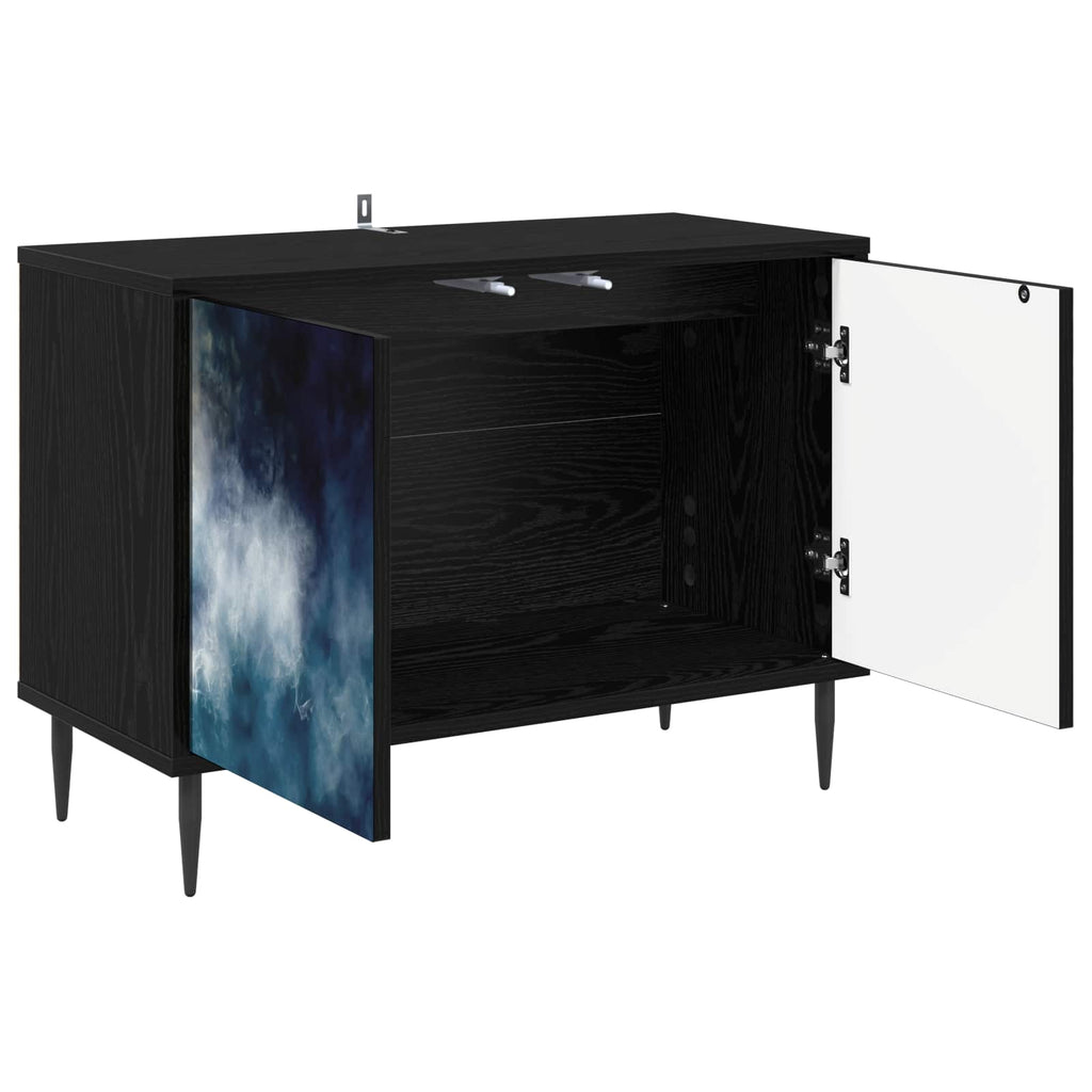vidaXL Szafka pod telewizor RAALTE 69 x 33 x 50,5 cm Czarny dąb
