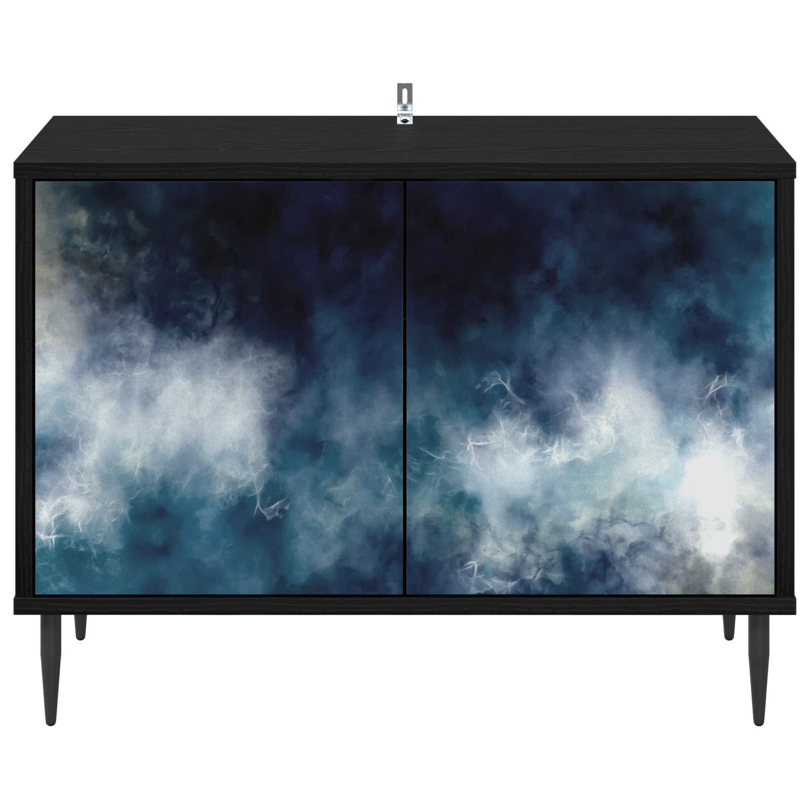 vidaXL Szafka pod telewizor RAALTE 69 x 33 x 50,5 cm Czarny dąb