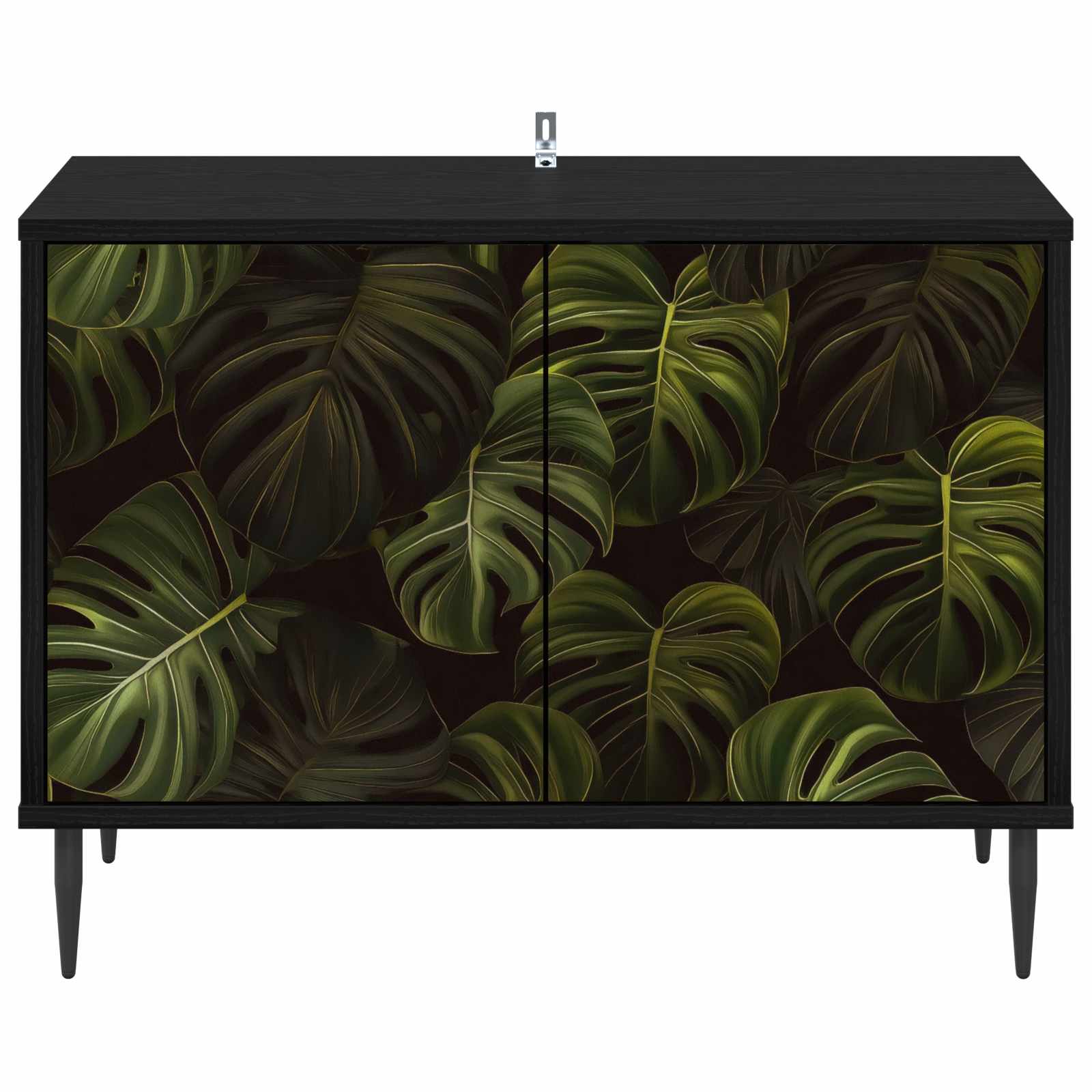 vidaXL Szafka pod telewizor ELBURG 69 x 33 x 50,5 cm Czarny dąb