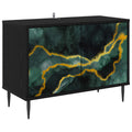vidaXL Szafka pod telewizor WIJHE 69 x 33 x 50,5 cm Czarny dąb