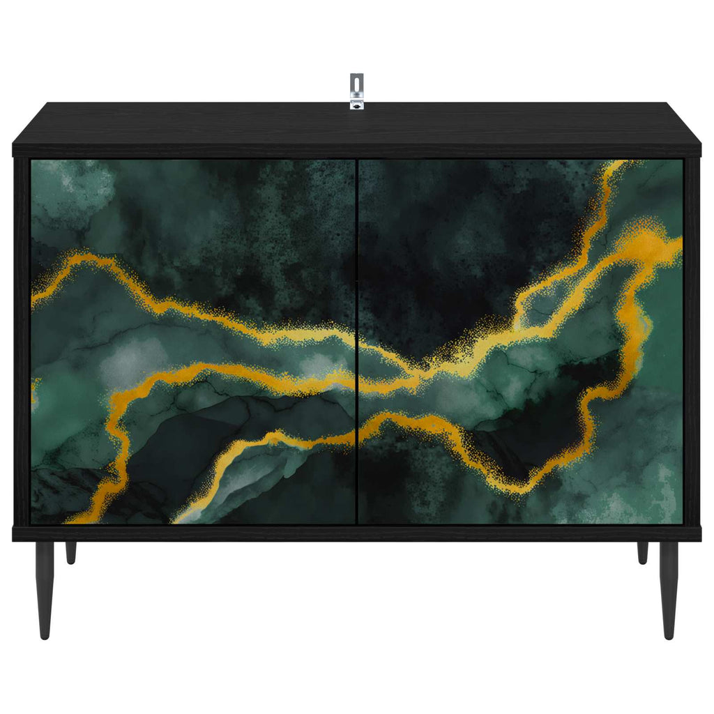 vidaXL Szafka pod telewizor WIJHE 69 x 33 x 50,5 cm Czarny dąb
