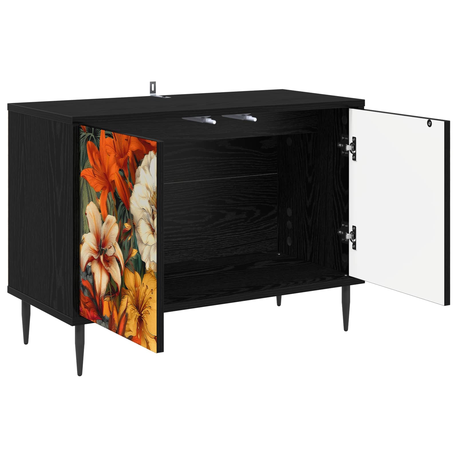 vidaXL Szafka pod telewizor GENNEP 69 x 33 x 50,5 cm Czarny dąb