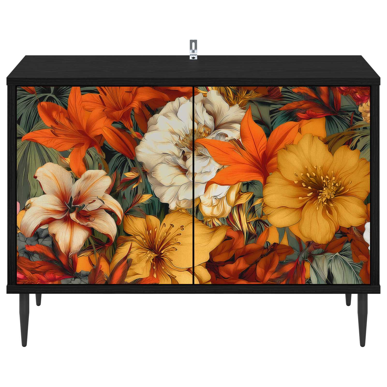 vidaXL Szafka pod telewizor GENNEP 69 x 33 x 50,5 cm Czarny dąb