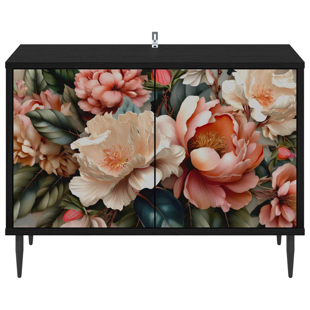 vidaXL Szafka pod telewizor BORNE 69 x 33 x 50,5 cm Czarny dąb