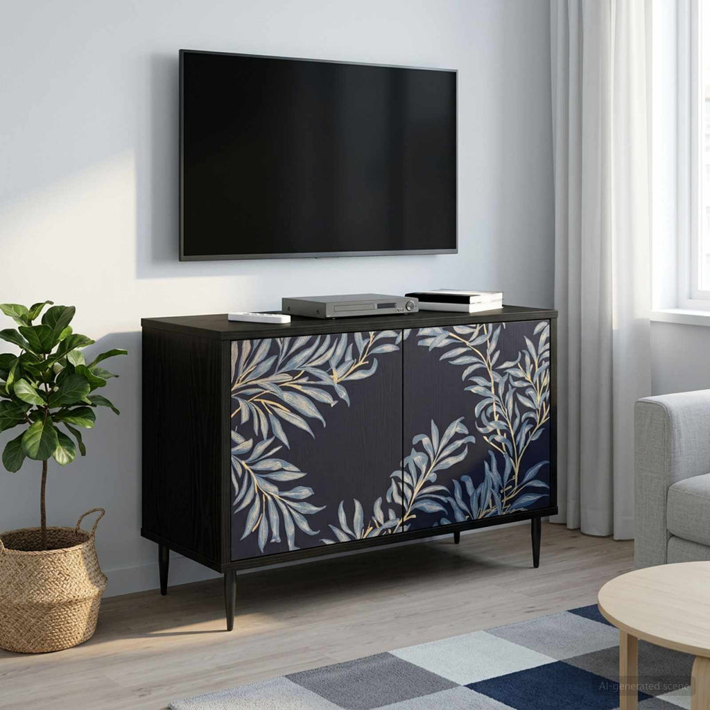 vidaXL Szafka pod telewizor DOKKUM 69 x 33 x 50,5 cm Czarny dąb