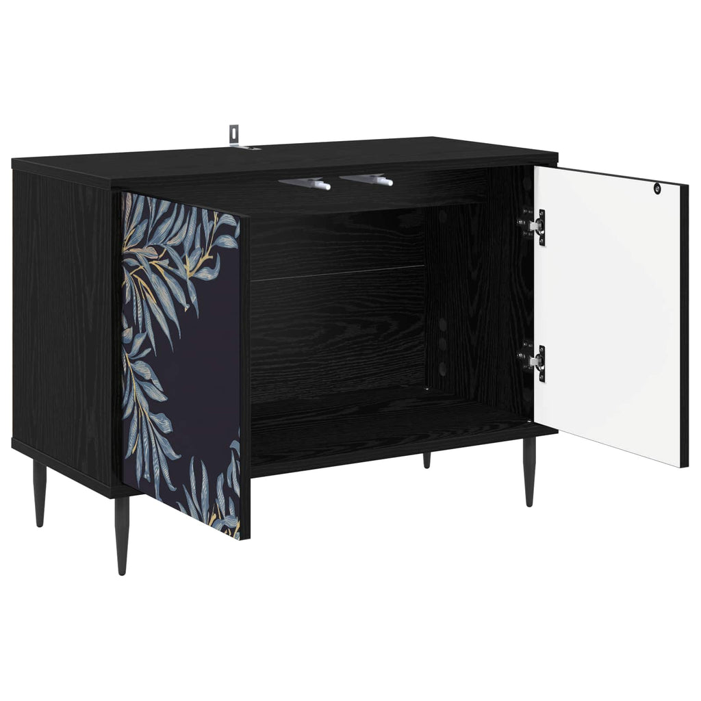 vidaXL Szafka pod telewizor DOKKUM 69 x 33 x 50,5 cm Czarny dąb