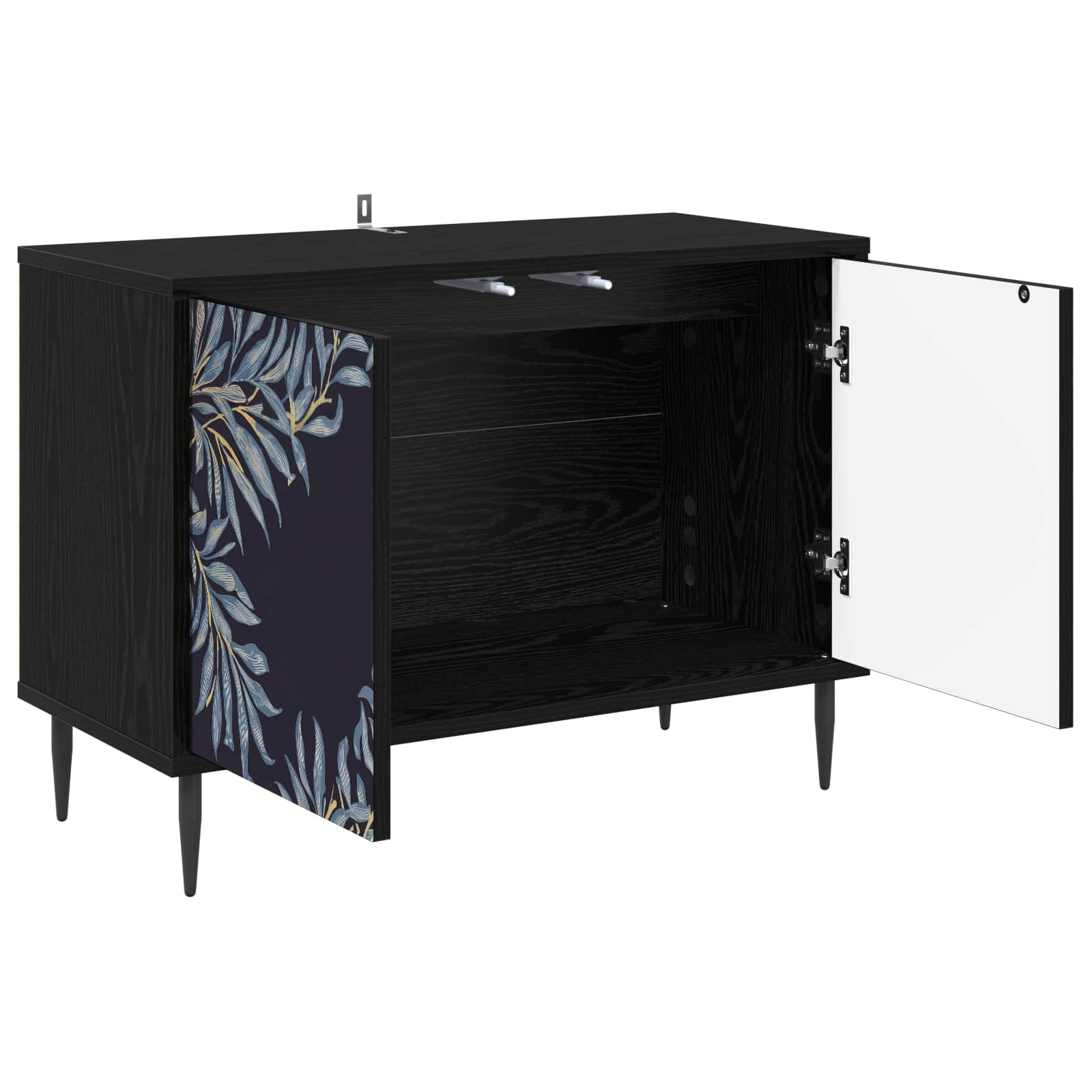 vidaXL Szafka pod telewizor DOKKUM 69 x 33 x 50,5 cm Czarny dąb