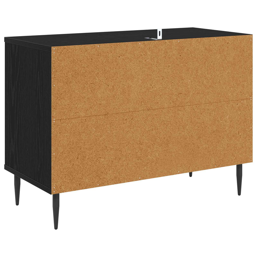 vidaXL Szafka pod telewizor DOKKUM 69 x 33 x 50,5 cm Czarny dąb