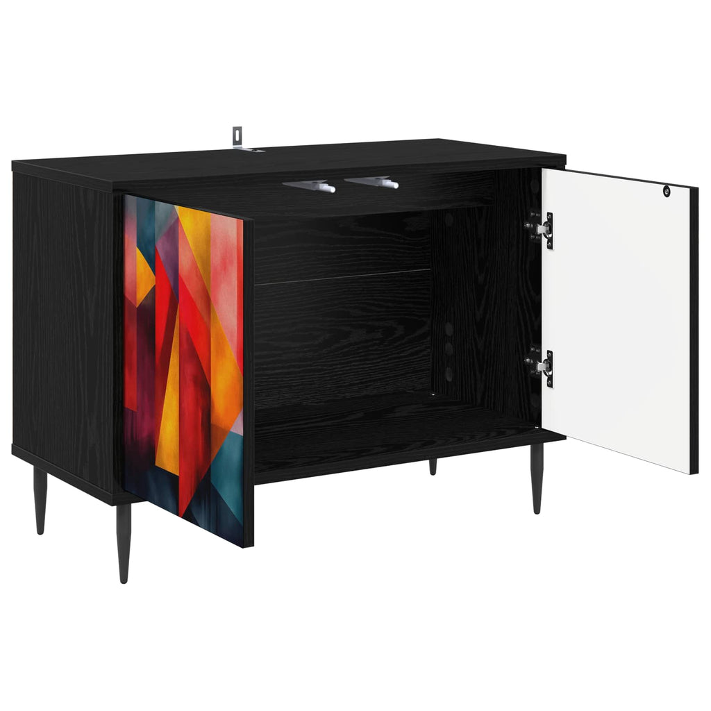 vidaXL Szafka pod telewizor HEESCH 69 x 33 x 50,5 cm Czarny dąb