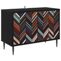 vidaXL Szafka pod telewizor OMMEN 69 x 33 x 50,5 cm Czarny dąb