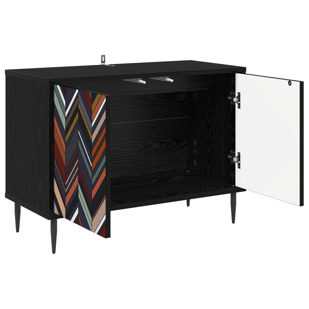 vidaXL Szafka pod telewizor OMMEN 69 x 33 x 50,5 cm Czarny dąb