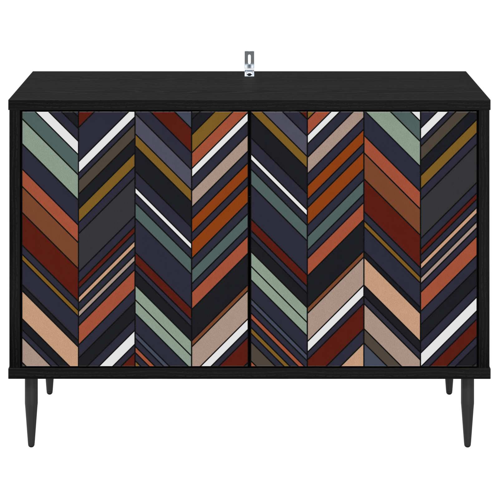 vidaXL Szafka pod telewizor OMMEN 69 x 33 x 50,5 cm Czarny dąb