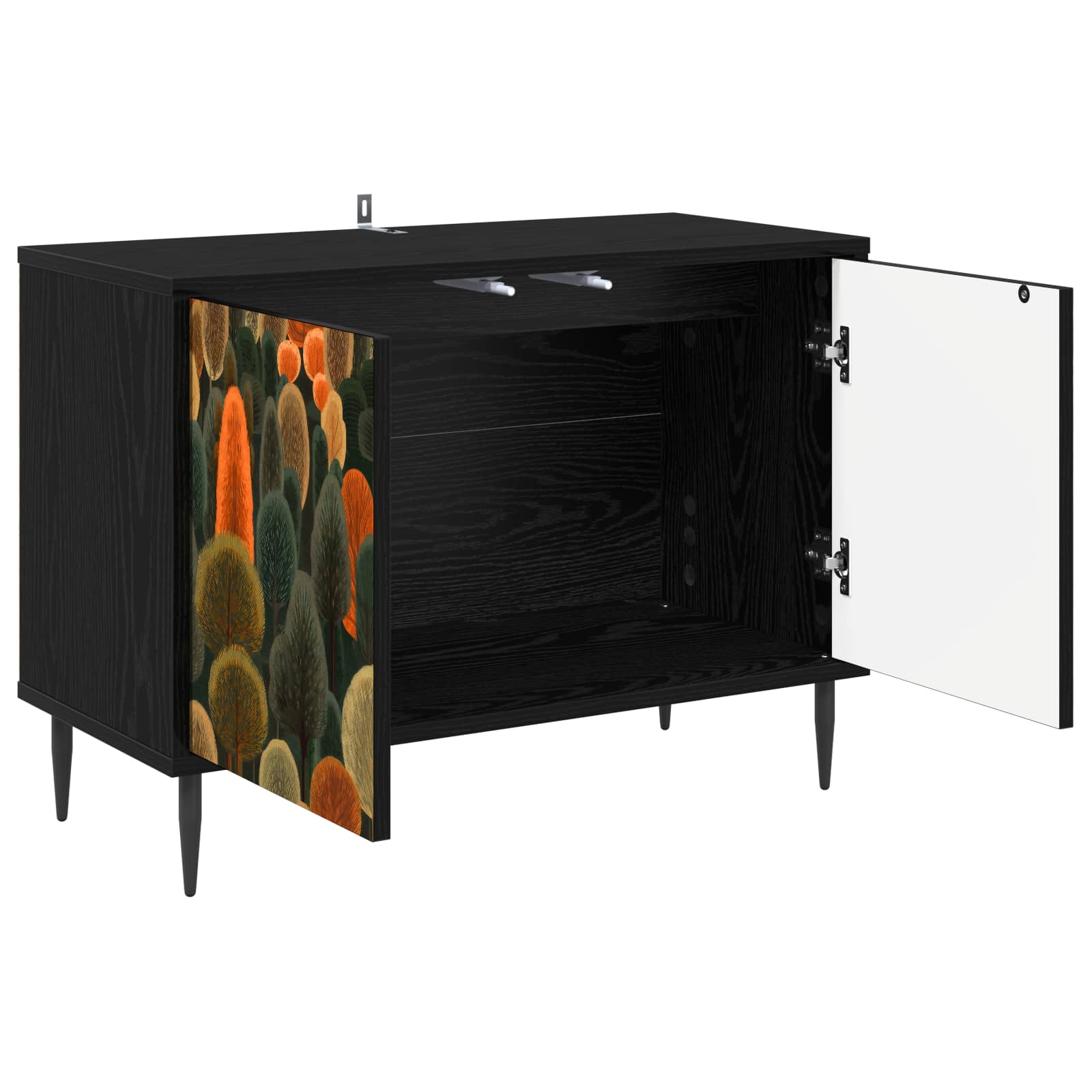 vidaXL Szafka pod telewizor ZAANDAM 69 x 33 x 50,5 cm Czarny dąb
