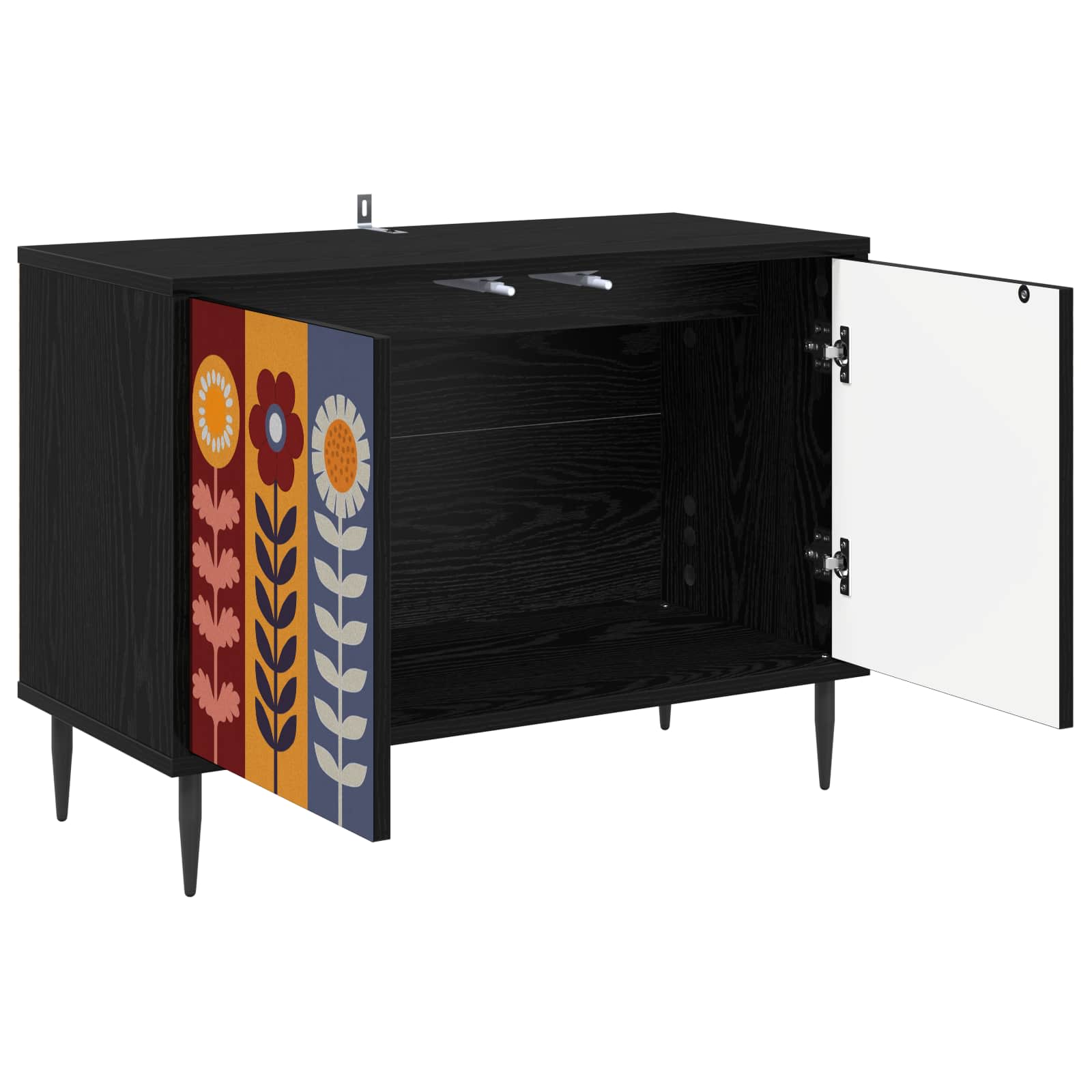 vidaXL Szafka pod telewizor ESSEN 69 x 33 x 50,5 cm Czarny dąb