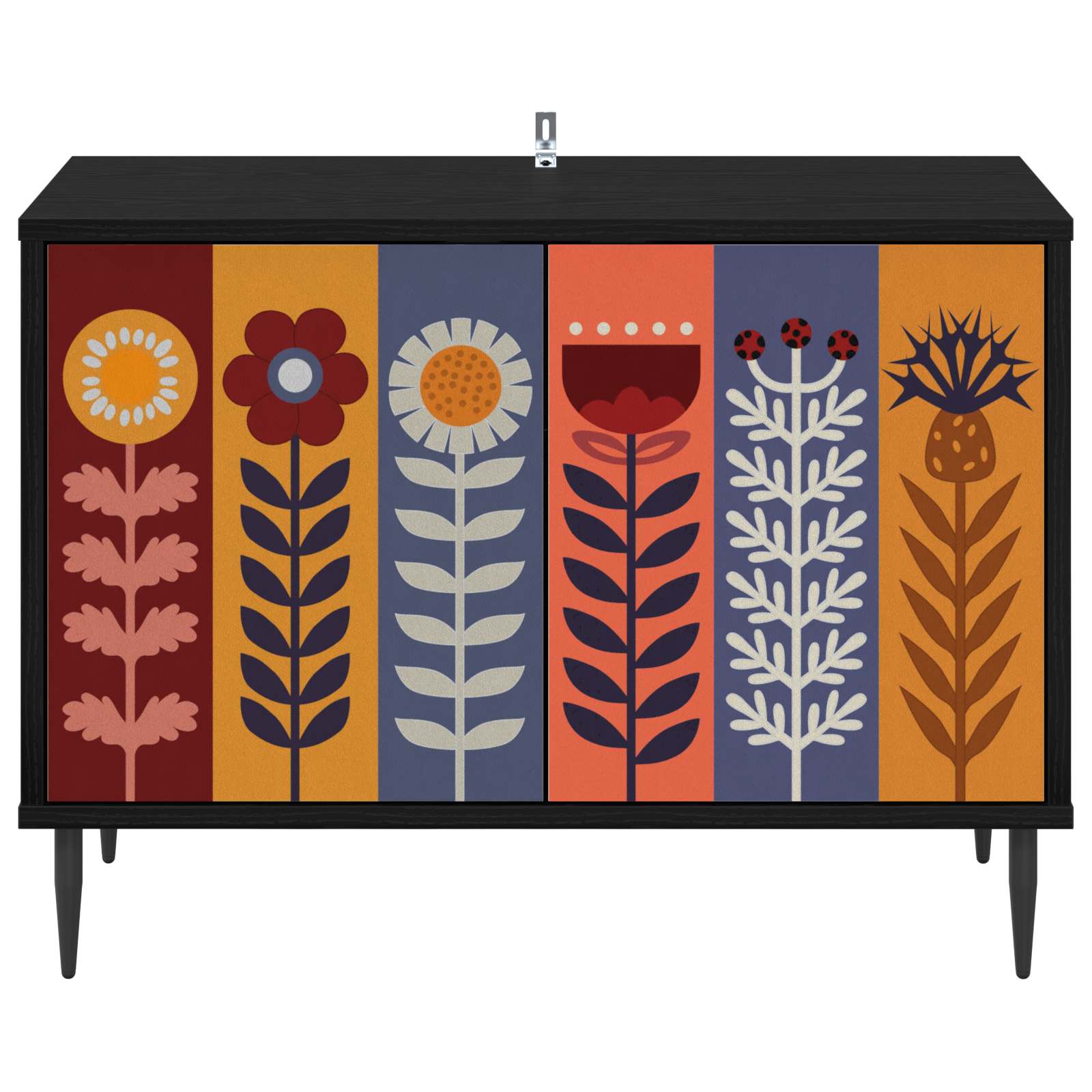 vidaXL Szafka pod telewizor ESSEN 69 x 33 x 50,5 cm Czarny dąb