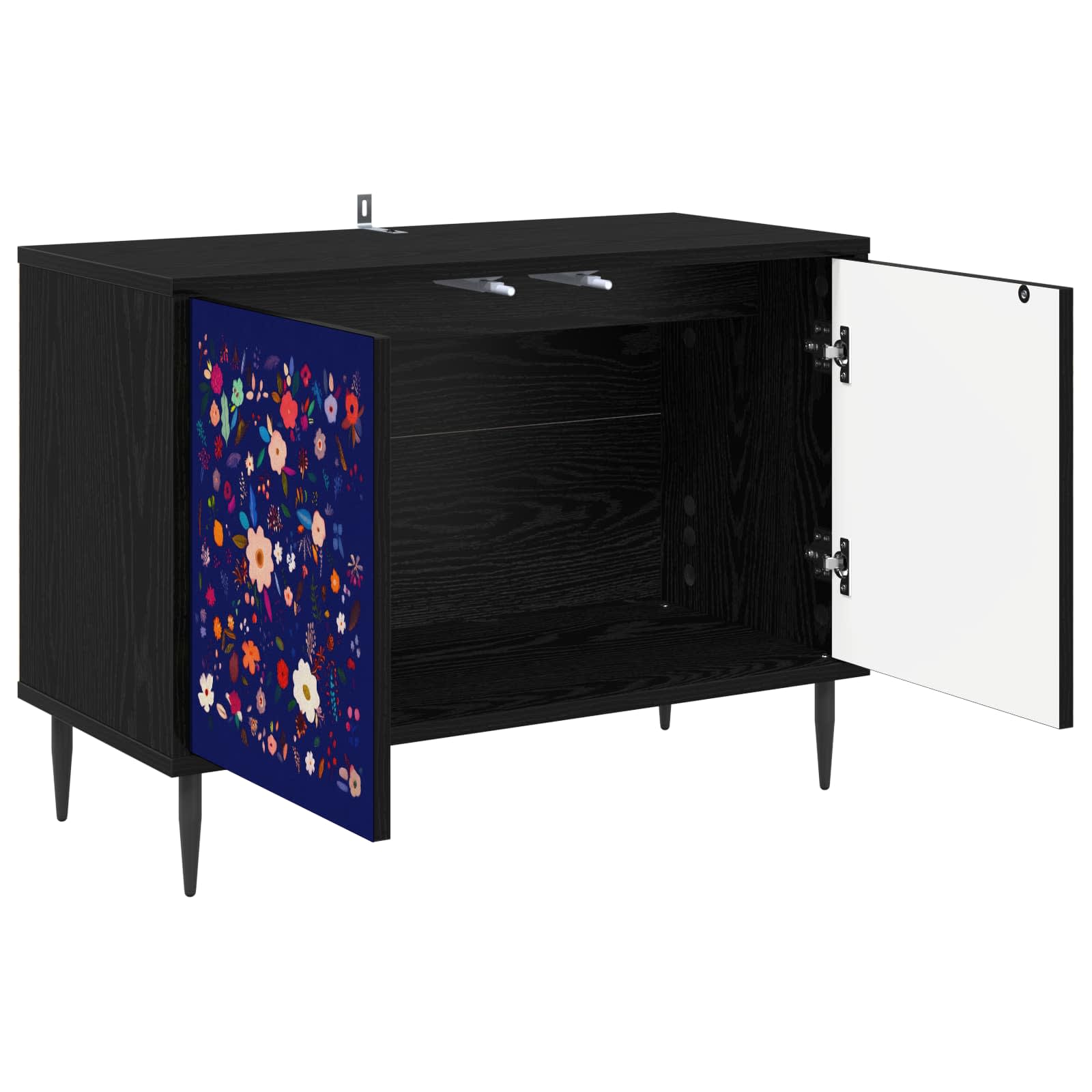 vidaXL Szafka pod telewizor MAINZ 69 x 33 x 50,5 cm Czarny dąb