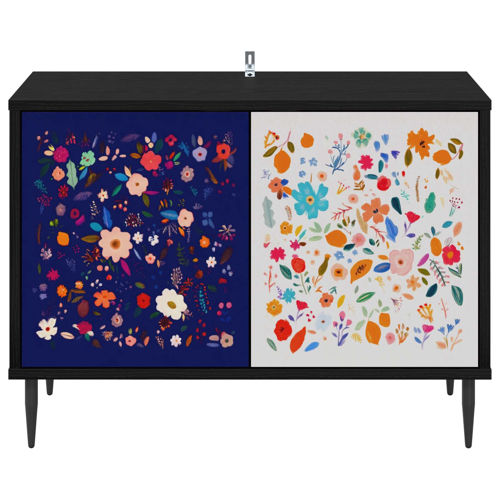 vidaXL Szafka pod telewizor MAINZ 69 x 33 x 50,5 cm Czarny dąb