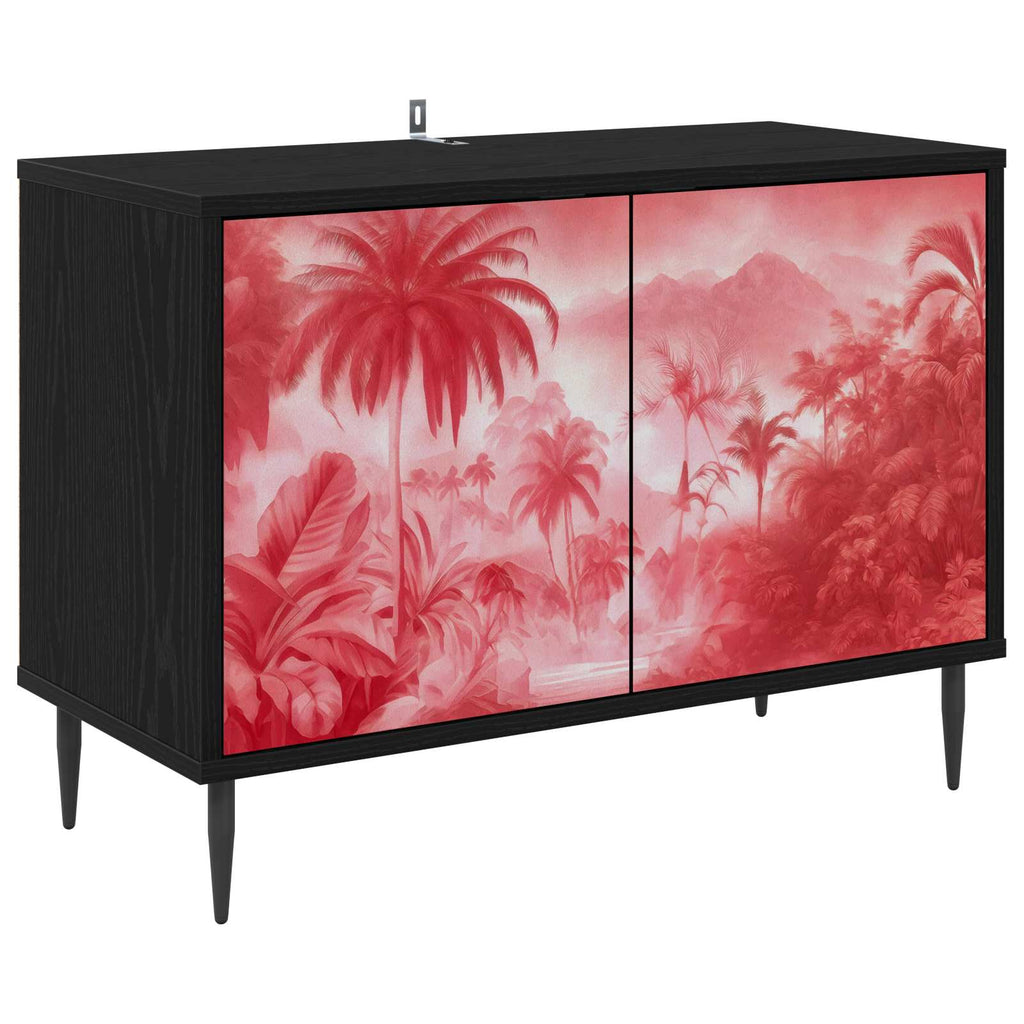 vidaXL Szafka pod telewizor AACHEN 69 x 33 x 50,5 cm Czarny dąb