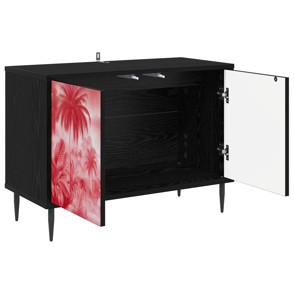 vidaXL Szafka pod telewizor AACHEN 69 x 33 x 50,5 cm Czarny dąb