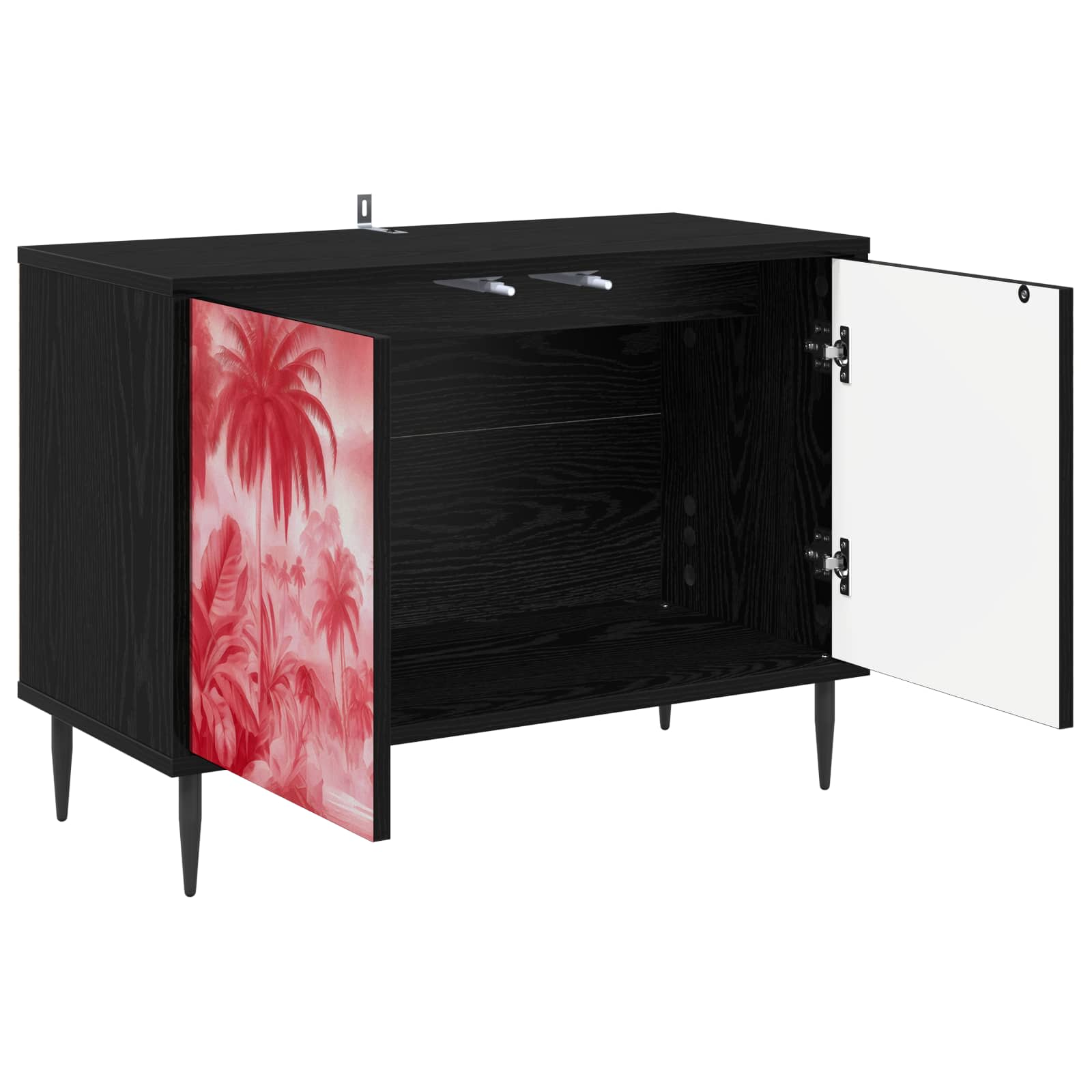 vidaXL Szafka pod telewizor AACHEN 69 x 33 x 50,5 cm Czarny dąb
