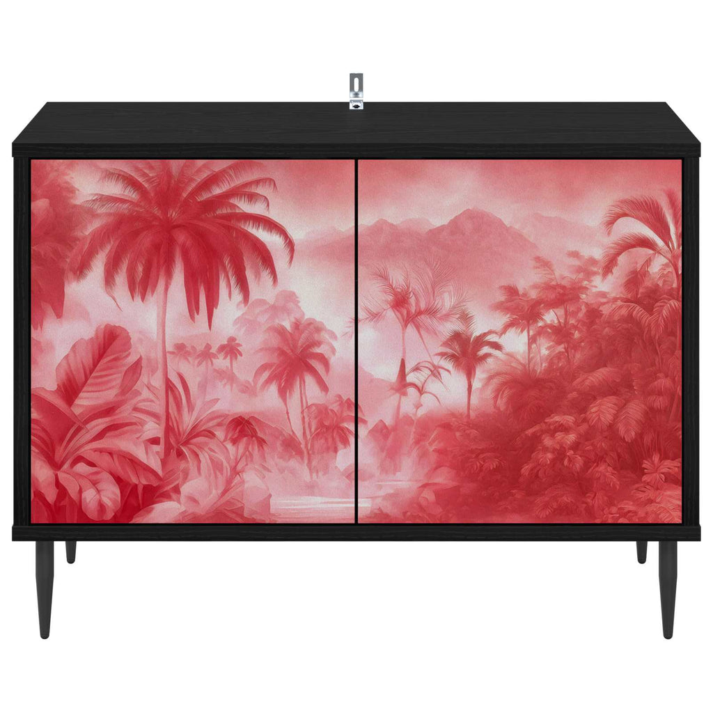 vidaXL Szafka pod telewizor AACHEN 69 x 33 x 50,5 cm Czarny dąb