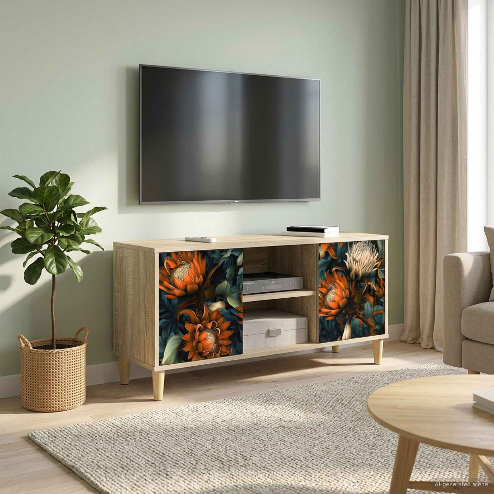 vidaXL Szafka pod telewizor LOCHEM 102 x 33 x 50 cm Sonoma